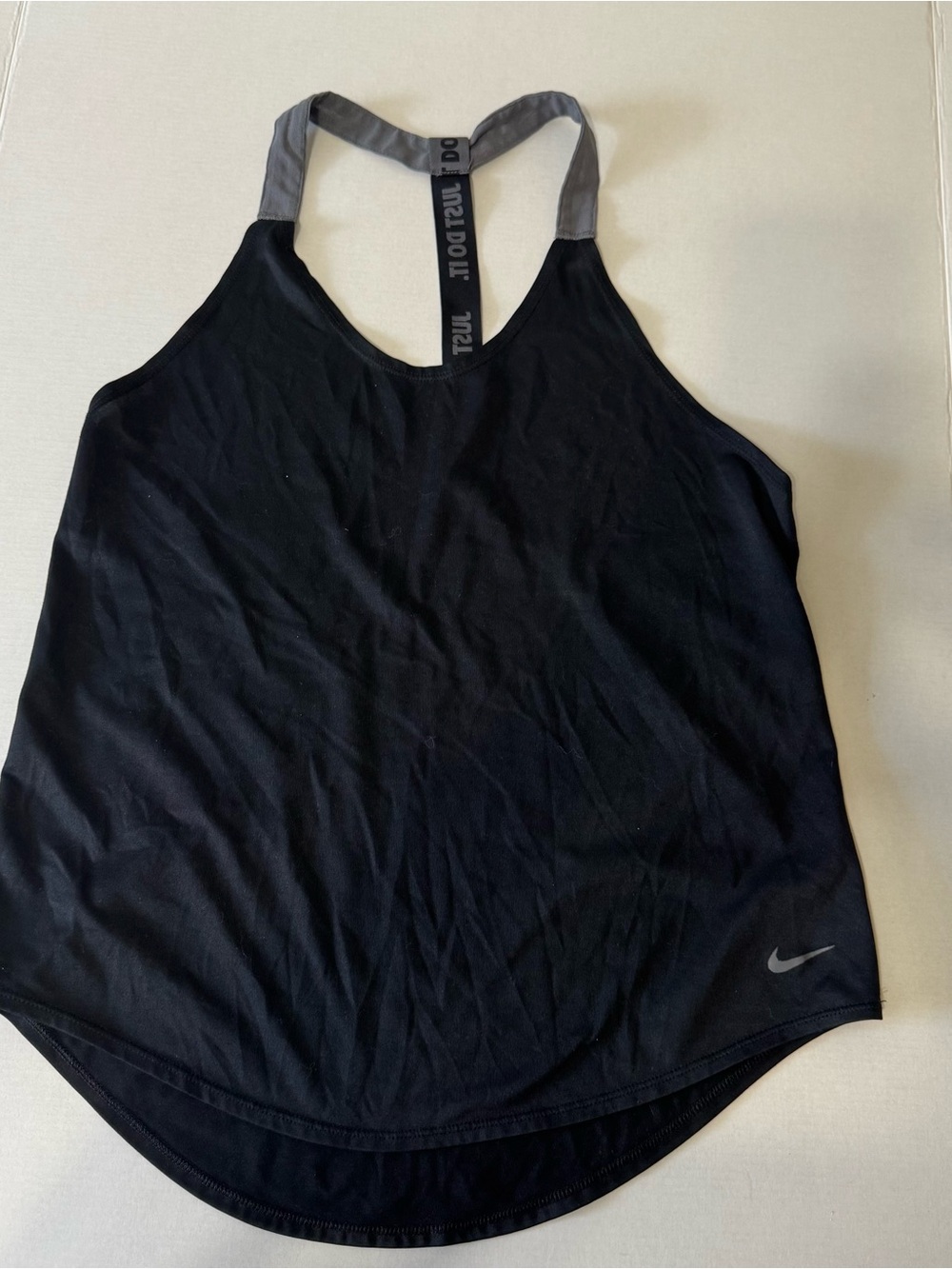 Nike Black Tank Top with Light Gray Details